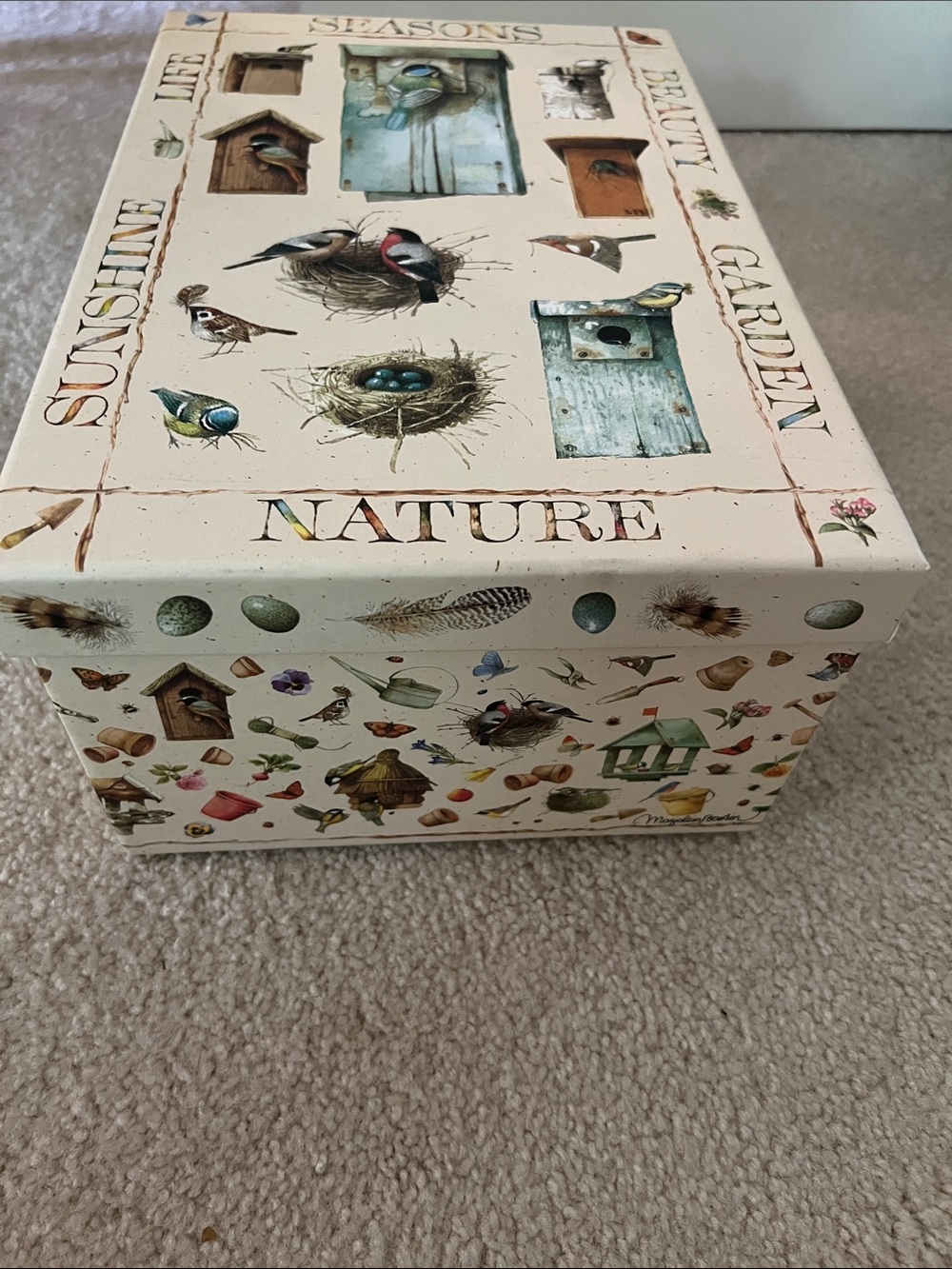 Hallmark Marjolein Bastian Nature Birdhouse Decorative Storage Box